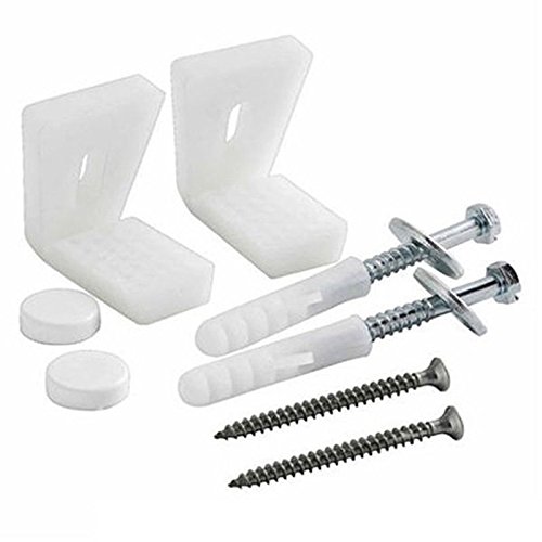 SODIAL Pernos kit de fijacion de pedestal semi o bide retrete Wc piso en angulo de bano