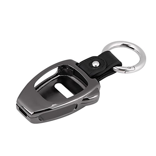 Soporte para llave de coche, soporte para carcasa de llave de coche compatible con Jeep Wrangler 08-17 Compass 08-15 Patriot 11-15(Negro)