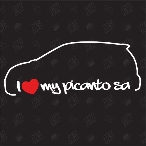 Speedwerk-motorwear I Love My Picanto SA - Pegatinas para Kia, año de fabricación 07-11