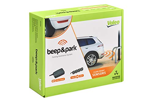 Valeo 632203 Beep & Park - Kit Completo de Asistencia de Aparcamiento con 4 sensores – Montaje Delantero o Trasero Negro Mate