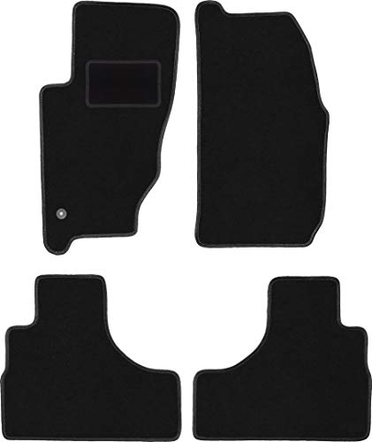 Wielganizator Carlux - Juego de alfombrillas de terciopelo para Jeep Cherokee Liberty KJ (2002-2007, 4 piezas), color negro