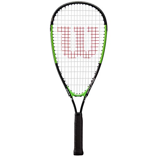 Wilson Blade Junior Raqueta de Squash para niños y jóvenes, Unisex, Negro/Verde, Talla Única