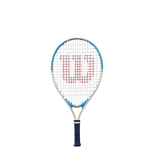 Wilson, Raqueta de Tenis para niños, Slam 21, Blanco/Verde, Altura de 100 a 115 cm