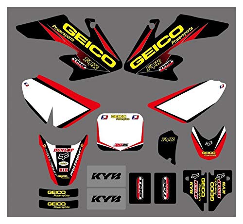 Wjyfexble Fondos de gráficos de Motocicletas Equipos de calcomanías Pegatinas Kits para Honda CRF50 CRF50F 2004-2012 WYJHN