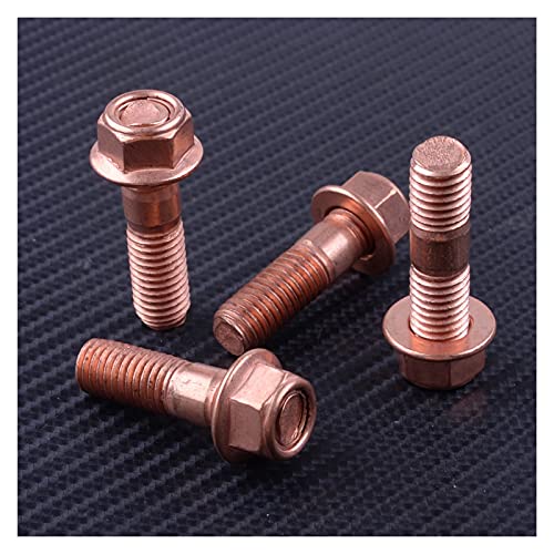 XIAOZHOU ZHOUBENXIANG 42 mm M10 x 1.5 Turbo roscado Tornillo Tornillo Tuercas de Brida Kit de Acero de aleación Ajuste para T3 T4 T5 T6 Turbocompresorios Accesorios