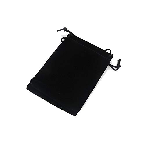 XJ-JX 10 bolsas de cordón para joyas, bolsas de regalo y embalaje para fiestas, bodas, compromisos, accesorios de bricolaje, color negro, aproximadamente 9 x 12 cm