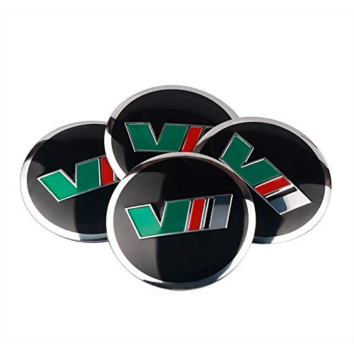 xy Tapas para Llantas de Coche Coche Styling VII VRS Logo 4pcs Coche Wheels Center Hub Cap Pegatinas Compatible con Skoda Octavia 1 2 3 A5 7 RS Accesorio Emblema (Color : VII)
