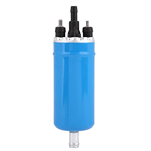 YSNUK Bomba de Combustible en línea eléctrica de Alta presión Azul con Kit de instalación con Shell Recubierto 0580464038 para BMW E23 E24 E12 E28 E30