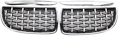 ZHAOOP Parrillas de radiador compatibles con molduras de carrocería para BMW Serie 3 Sedan E90 E91 2005-2008 Parrilla Delantera de riñón Parrilla de capó Frontal Diamond Meteor ZHAOOP Parrillas de radiador compatibles con molduras de carrocería para BMW Serie 3 Sedan E90 E91 2005-2008 Parrilla Delantera de riñón Parrilla de capó Frontal Diamond Meteor