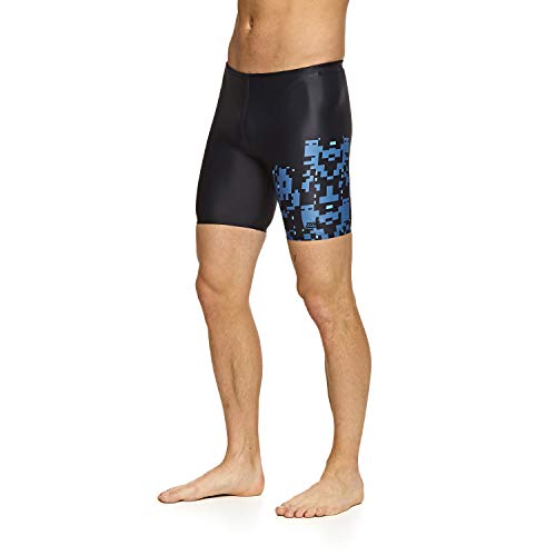 Zoggs Mid Jammer Pantalones Cortos de natación de Tela ecológica, Hombre, Negro/Multicolor/como, 30 W