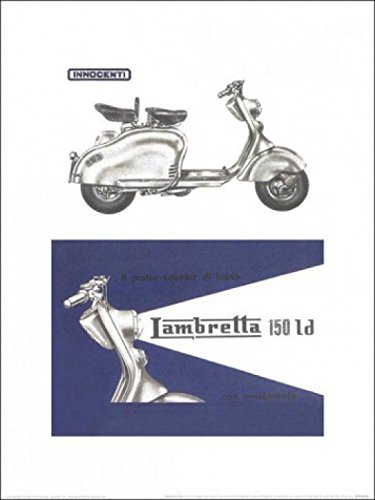 1art1 Scooters - Lambretta 150 LD Póster Impresión Artística (40 x 30cm)
