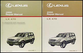 2000 Lexus LX 470 Repair Shop Manual Original 2 Volume Set