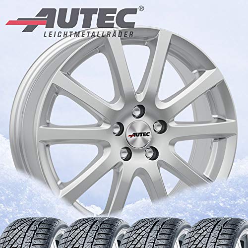 4 Invierno ruedas autec skandic ECE 7 x 16 ET35 5 X 112 Brillant Plata con 205/60 R16 92H Continental Invierno Con TACT TS 850 P AO para Audi A4