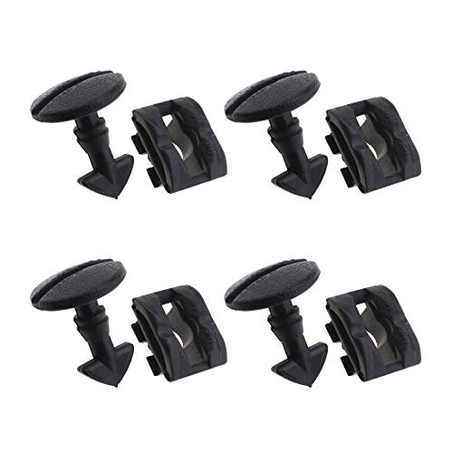 4 juegos de protectores de ojo de remolque para parachoques trasero, sujetadores y clips de bloqueo de giro, retenedores DYR500010 DYF500010 compatible con Discovery 3 4 Range Rover