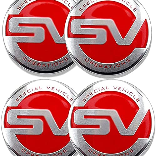 4 Piezas 62mm Coche Tapacubos para Land Rover SV Logo Range Rover Evoque Vogue Discovery Freelander, con Emblema De Insignia Embellecedor Central De Llanta De Rueda Cubre ​Car-Styling Accesorios