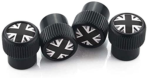 4 Piezas Neumáticos Tapas Válvulas para all Mini Cooper F/R series, Antipolvo Tapones de Coche Decoración Accesorios