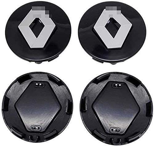 4 tapas de cubo de centro de coche para Renault Clio 4 Megane 2 3 Laguna Dust Catcher Fluence Kadjar Espace, 57 mm centro de rueda logo insignia pegatina estilo de neumático