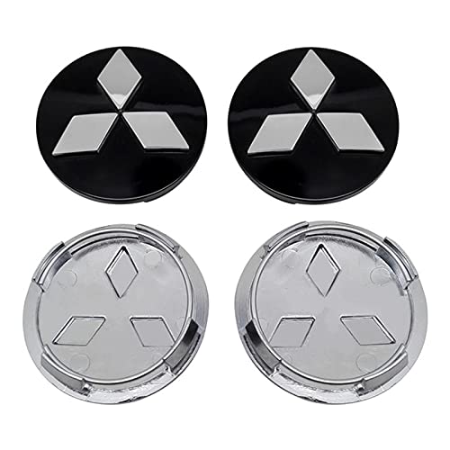 4 unids/set cubierta central del cubo de la rueda del coche para Mitsubishi ASX Lancer Outlander Eclipse Pajero Sport Mirage Auto Hubcaps Accesorios