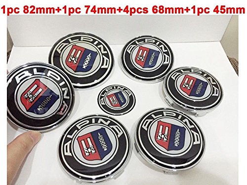 7 tapacubos para Volante de Alpina, Deportivos, de Carreras, para el Centro del Maletero, con Emblema 7 tapacubos para Volante de Alpina, Deportivos, de Carreras, para el Centro del Maletero, con Emblema