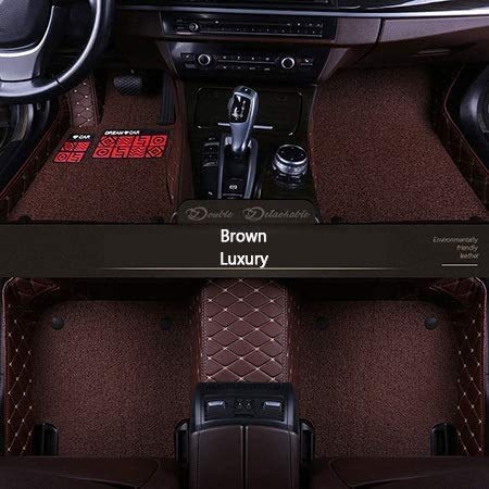Alfombrillas de cuero personalizadas para Lexus todos los modelos ES is-C es LS RX NX GS CT GX LX570 RX350 LX RC RX300 LX470 Auto styling (Brown Luxury)