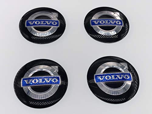 AOWIFT - Adhesivo Decorativo para Volvo, 4 x 56 mm, para el Centro de la Rueda del Coche