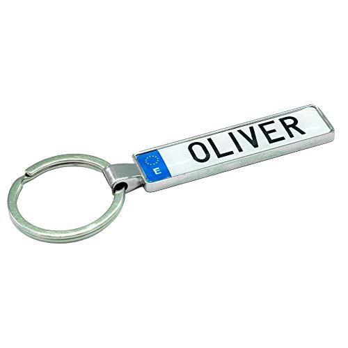 Autodomy Llavero Matrícula Personalizada Coche (Plata) Autodomy Llavero Matrícula Personalizada Coche (Plata)