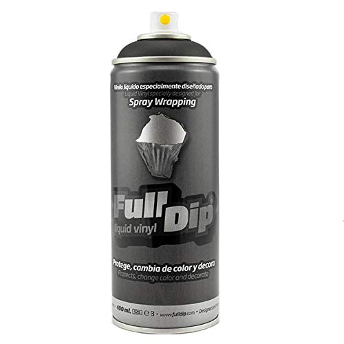 AutoFullCar Pack Sprays Full Dip Negro Mate o Negro Brillo Llantas hasta 20 pulgadas FullDip (NEGRO SPRAY 400 ML)