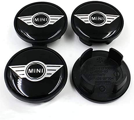 BAQIU 4 Piezas 54 mm, Negro, aleación, Tapa Central, Tapa Central, tapacubos de Rueda, compatibles con Mini Cooper JCW One R55 R56 R60 Countryman R61 BAQIU 4 Piezas 54 mm, Negro, aleación, Tapa Central, Tapa Central, tapacubos de Rueda, compatibles con Mini Cooper JCW One R55 R56 R60 Countryman R61