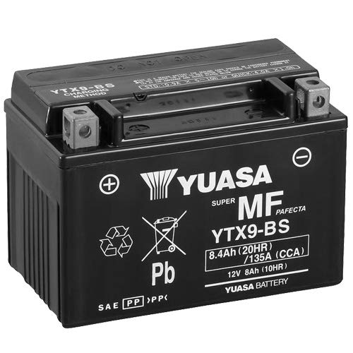 Batería Yuasa YTX9-BS de BS, 12 V/8Ah (tamaño: 150 x 87 x 105) para Kymco Venox 250 Diseño Año 2007