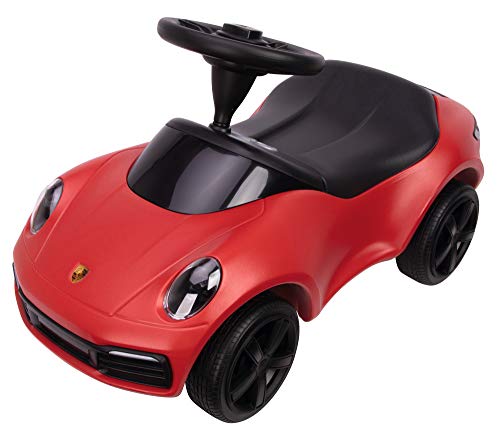 BIG Spielwarenfabrik 800056353 Big-Baby 911 diseñado por Porsche Design Studios, con Ruedas Anchas y Volante, Antideslizante, para niños a Partir de 18 Meses, Color Rojo