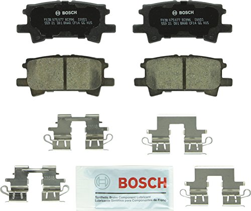 Bosch BC996 QuietCast Premium Juego de pastillas de freno de disco de cerámica para: Lexus RX330, RX350, RX400h; Toyota Highlander, trasero