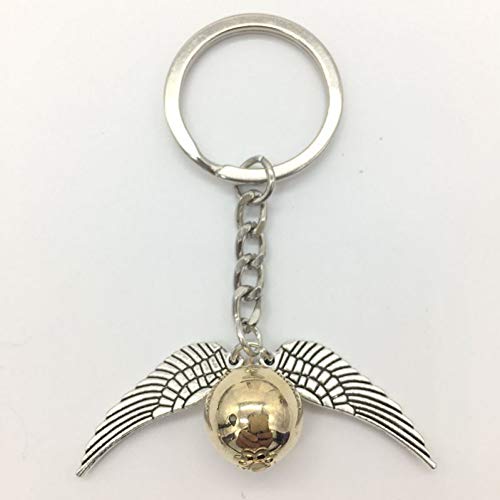 BQZDSP Color Dorado Bola Redonda ala Snitch Dorada Llavero para Mujeres Hombres Películas Rodeadas Hermosas Alas Colgante Llavero Regalos-a351-02 BQZDSP Color Dorado Bola Redonda ala Snitch Dorada Llavero para Mujeres Hombres Películas Rodeadas Hermosas Alas Colgante Llavero Regalos-a351-02