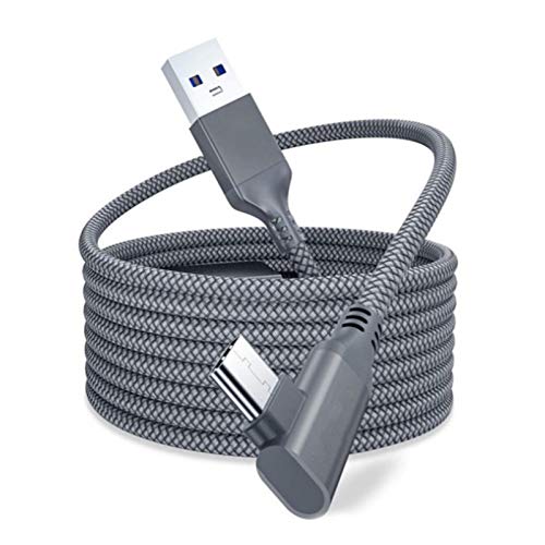 Cable de datos de 5 m / 16 pies para Oculus Quest / Quest 2 VR Link, línea de transmisión de cable de enlace con carga y transferencia de datos de alta velocidad, transmisión de datos de hasta 10 Gbps Cable de datos de 5 m / 16 pies para Oculus Quest / Quest 2 VR Link, línea de transmisión de cable de enlace con carga y transferencia de datos de alta velocidad, transmisión de datos de hasta 10 Gbps