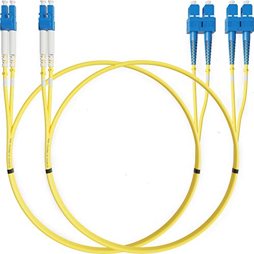 Cable de Fibra Óptica LC a SC 1M Monomodo Duplex (2 Pack) - UPC/UPC - 9/125um OS1 (LSZH) - Latiguillo Doble Fibra Óptica - Beyondtech PureOptics Cable Series Cable de Fibra Óptica LC a SC 1M Monomodo Duplex (2 Pack) - UPC/UPC - 9/125um OS1 (LSZH) - Latiguillo Doble Fibra Óptica - Beyondtech PureOptics Cable Series