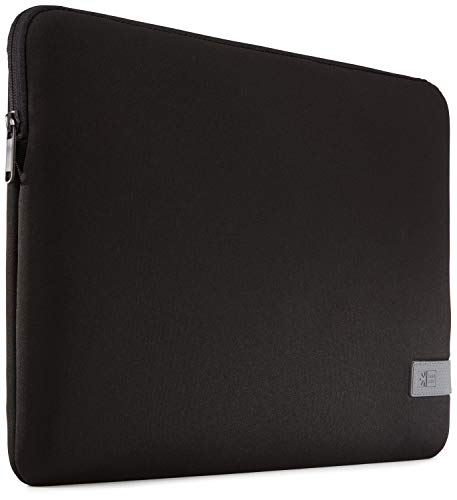 Case Logic Reflect Laptop Sleeve 15.6'' (funda para portátiles con pantalla de hasta 15.6", acolchado Memory Foam, interior de felpa), Negro
