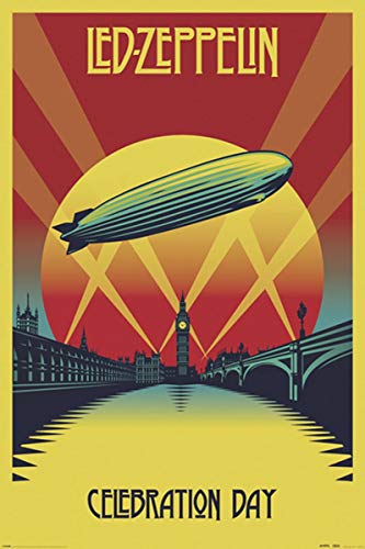 Close Up Póster Led Zeppelin - Celebration Day (61cm x 91,5cm) + 1 póster Sorpresa de Regalo