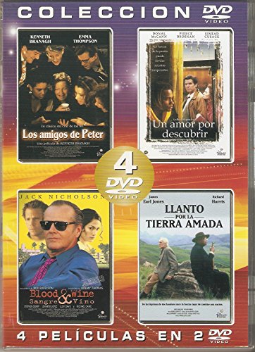 COLECCIÓN 4 PELÍCULAS EN 2 DVD /UN AMOR POR DESCUBRIR /SANGRE Y VINO / LOS AMIGOS DE PETER / LLANTO POR LA TIERRA AMADO