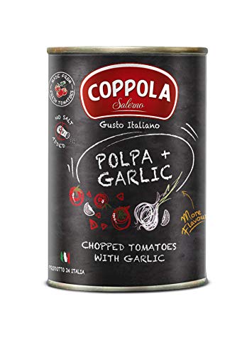 Coppola POLPA + Ajo, Tomates picados con Ajo 400g (Caja de 12)