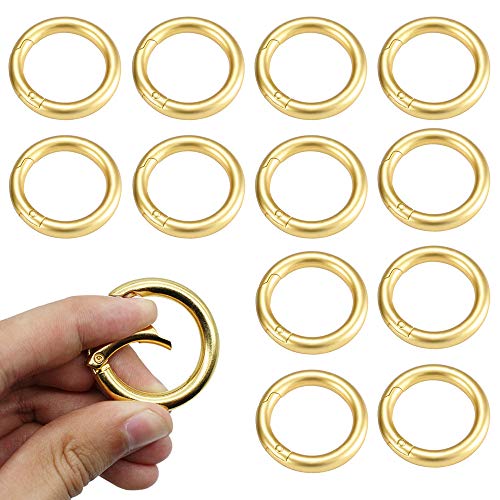 D-Orange 20 Piezas de Mosquetón Redondo 28mm Hebillas De Resorte Redondas Gancho Llavero de Aleación de Zinc Clips para Manualidades y Accesorios De Bolsos, Dorado D-Orange 20 Piezas de Mosquetón Redondo 28mm Hebillas De Resorte Redondas Gancho Llavero de Aleación de Zinc Clips para Manualidades y Accesorios De Bolsos, Dorado