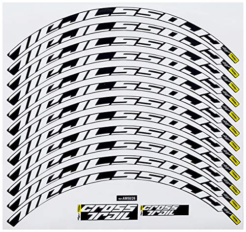 Ecoshirt DQ-ZLBL-BPZ7 Pegatinas Stickers Llanta Rim Mavic Crosstrail Bike 26" 27,5" Am58 MTB Downhill, Blanco 27.5"