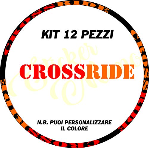 Ecoshirt KV-543H-ZXHK Pegatinas Llanta Mavic Crossride Am15 A Adesivi Decal Aufkleber MTB Stickers Bike, Naranja 26" y 27.5"