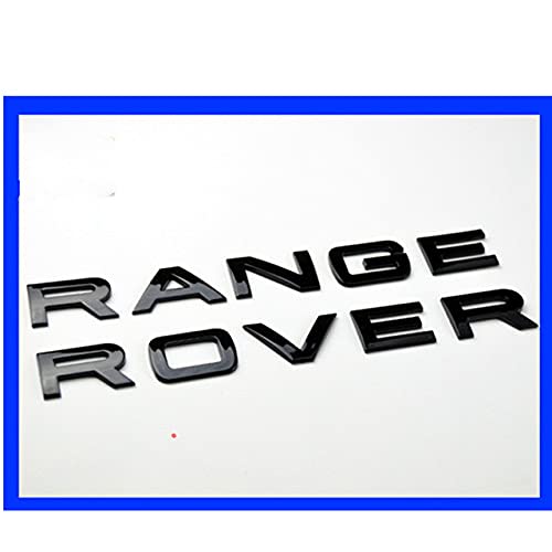 Emblema de plástico ABS negro mate plata acero gris cromo estilo capó coche letras emblema emblema emblema emblema emblema emblema emblema para Land Range Rover