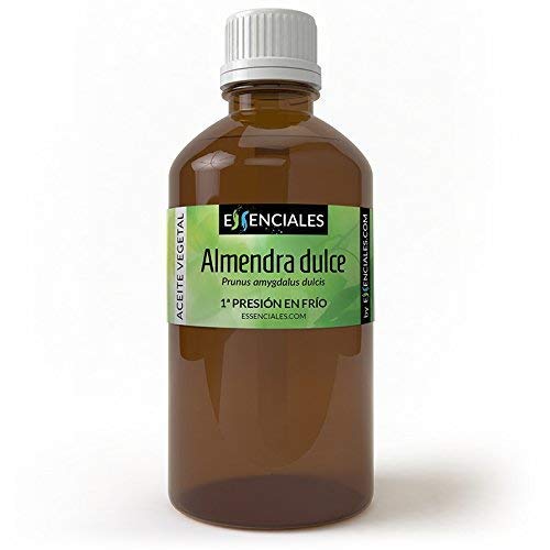 Essenciales - Aceite Vegetal de Almendras Dulces, 100% Puro y Natural, 1 Litro | Aceite Vegetal Prunus Amygdalus Dulcis, 1ª Presión Frío