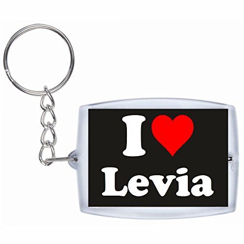 EXCLUSIVO: Llavero "I Love Levia" en Negro, una gran idea para un regalo para su pareja, familiares y muchos más! - socios remolques, encantos encantos mochila, bolso, encantos del amor, te, amigos, amantes del amor, accesorio, Amo, Made in Germany.