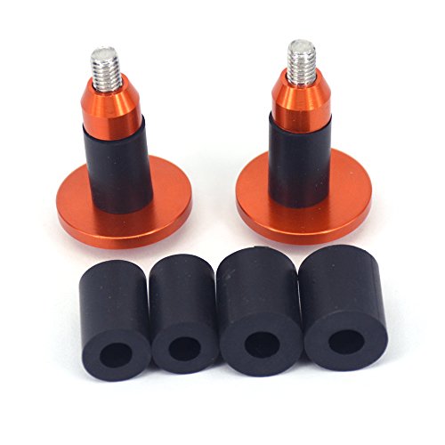 Fast Pro - Tapón deslizante de aluminio moldeado CNC universal de 22 mm (7/8 pulgadas) para puños de manillar para KTM Duke EXC SX SXF XCF XCW, color naranja