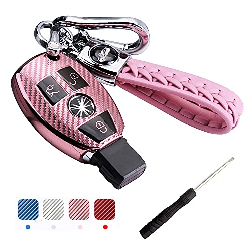 Funda para llave de coche con mando a distancia para Mercedes Benz A B C E S CLK AMG Clase C180 W164 W245 W209 W204 Carcasa de llave con llavero suave TPU Funda protectora de 3 botones