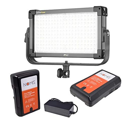 F&V K2000 Power Daylight LED Panel - 2723 Lux, 5600K Set with 2 Batteries, Charger and Light Stand