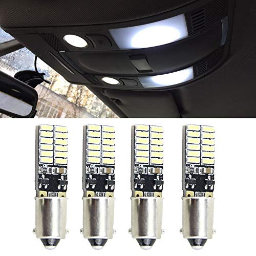 Gaetooely 8 Piezas Bombilla De Coche Canbus Libre De Error Ba9S T4W H6W Led Blanco 4014 24Smd 4.8W Led Lámpara Luz Automotriz 12V Estacionamiento 57 233 W6W T11