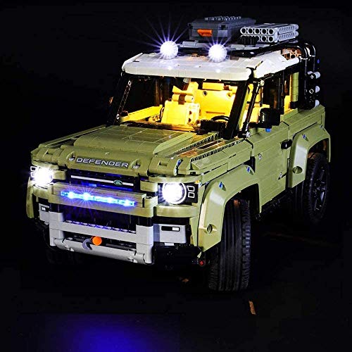 Hima Kit de luz LED para Lego 42110, no incluye el modelo Lego, el kit de luz LED de ladrillo compatible con Land Rover Defender modelo de bloques de construcción, estilo clásico
