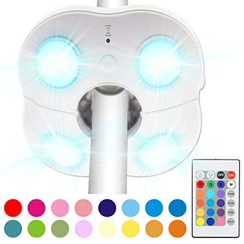 HONWELL Lámpara para Sombrilla de Patio Luz Parasol Iluminación exterior LED con Control Remoto Luz de Camping 16 Cambio de Color para Sombrillas y Paraguas de Playa, Patio, Jardín y Piscina (Blanco) HONWELL Lámpara para Sombrilla de Patio Luz Parasol Iluminación exterior LED con Control Remoto Luz de Camping 16 Cambio de Color para Sombrillas y Paraguas de Playa, Patio, Jardín y Piscina (Blanco)